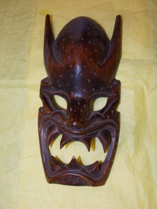Demon House Mask Woodcarving Igorot Bontoc Ifuago Tribal Vintage photo