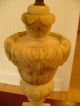 Antique Italian Carved Alabaster Parlor Table Lamp Vintage Marble Urn Design Lamps photo 1