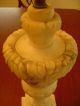Antique Italian Carved Alabaster Parlor Table Lamp Vintage Marble Urn Design Lamps photo 2
