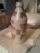 Very Cool Antique White Stoneware Beer? Bottle With Old Decals All Over It - Fab Jugs photo 1