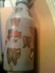 Very Cool Antique White Stoneware Beer? Bottle With Old Decals All Over It - Fab Jugs photo 5
