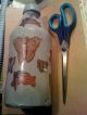Very Cool Antique White Stoneware Beer? Bottle With Old Decals All Over It - Fab Jugs photo 7