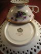 Vintage Norcrest Sweet Violets Cup Saucer Fine China Open Pierced Edge Numbered Cups & Saucers photo 3