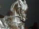 Rare Artist Signed Vintage Bronze Circus Horse Sculpture.  V.  Chimin.  Ex Nr Metalware photo 4