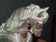 Rare Artist Signed Vintage Bronze Circus Horse Sculpture.  V.  Chimin.  Ex Nr Metalware photo 5