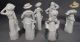 6 Germany Porcelain Antique Luster Figurines Miniatures 1890s Boys Girls Figurines photo 1