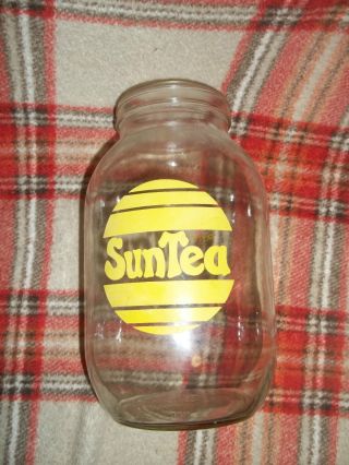 Antique 3l Sun Tea Jar With Recipe Glass Bottle photo