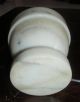 Vintage Carved Solid White & Gray Marble Mortar,  Grinder Cup Other photo 3