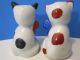 Vintage Ceramic Anthropomorphic Dog Cat Set Salt & Pepper Shaker Japan Pico Lot Salt & Pepper Shakers photo 1