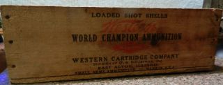 Vintage Western World Champion Ammunition Box X 410 Ga. photo