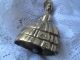 Antique Victorian Bronze Figural Bell Woman Girl England 1920s Crinoline Lady Metalware photo 2