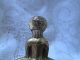 Antique Victorian Bronze Figural Bell Woman Girl England 1920s Crinoline Lady Metalware photo 6