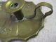 Antique Oriental Women With Fans Candle Holder Brass Finger Holder Small Taper Metalware photo 3