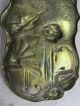 Antique Oriental Women With Fans Candle Holder Brass Finger Holder Small Taper Metalware photo 5