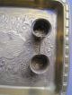 2 Antique Candle Holder Brass Finger Holder Double Small Taper Pair Engraved Metalware photo 5