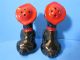Vintage Ceramic Anthropomorphic Dogs Red Hats Sailors Salt & Pepper Shaker Japan Salt & Pepper Shakers photo 1