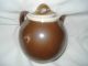 Teapot Infuser Side Pouring France W/ Sieve Colander Insert Brown Glazed Ceramic Teapots & Tea Sets photo 2