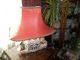Exquisite Antique Asian Table Lamp Porcelain W/ Lamp Shade Lamps photo 10