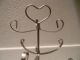 Satin Nickel Metal Xmas Ornament Tree With Heart Top 2 Hang Special Ornaments Other photo 1