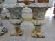 Antique Cast Iron Statues,  Vases,  Candleholders & Fountain 7 Pieces Metalware photo 1
