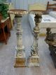 Antique Cast Iron Statues,  Vases,  Candleholders & Fountain 7 Pieces Metalware photo 6