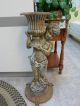 Antique Cast Iron Statues,  Vases,  Candleholders & Fountain 7 Pieces Metalware photo 7