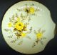 Japanese Porcelain Shell - Shaped Saucer + Cup With Yellow Roses & Gold Trim Cups & Saucers photo 1