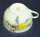 Japanese Porcelain Shell - Shaped Saucer + Cup With Yellow Roses & Gold Trim Cups & Saucers photo 4