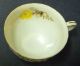 Japanese Porcelain Shell - Shaped Saucer + Cup With Yellow Roses & Gold Trim Cups & Saucers photo 6