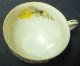 Japanese Porcelain Shell - Shaped Saucer + Cup With Yellow Roses & Gold Trim Cups & Saucers photo 7