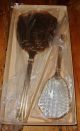 Vintage 40s 50s Antique Mirror & Brush In Box Never Mirrors photo 1