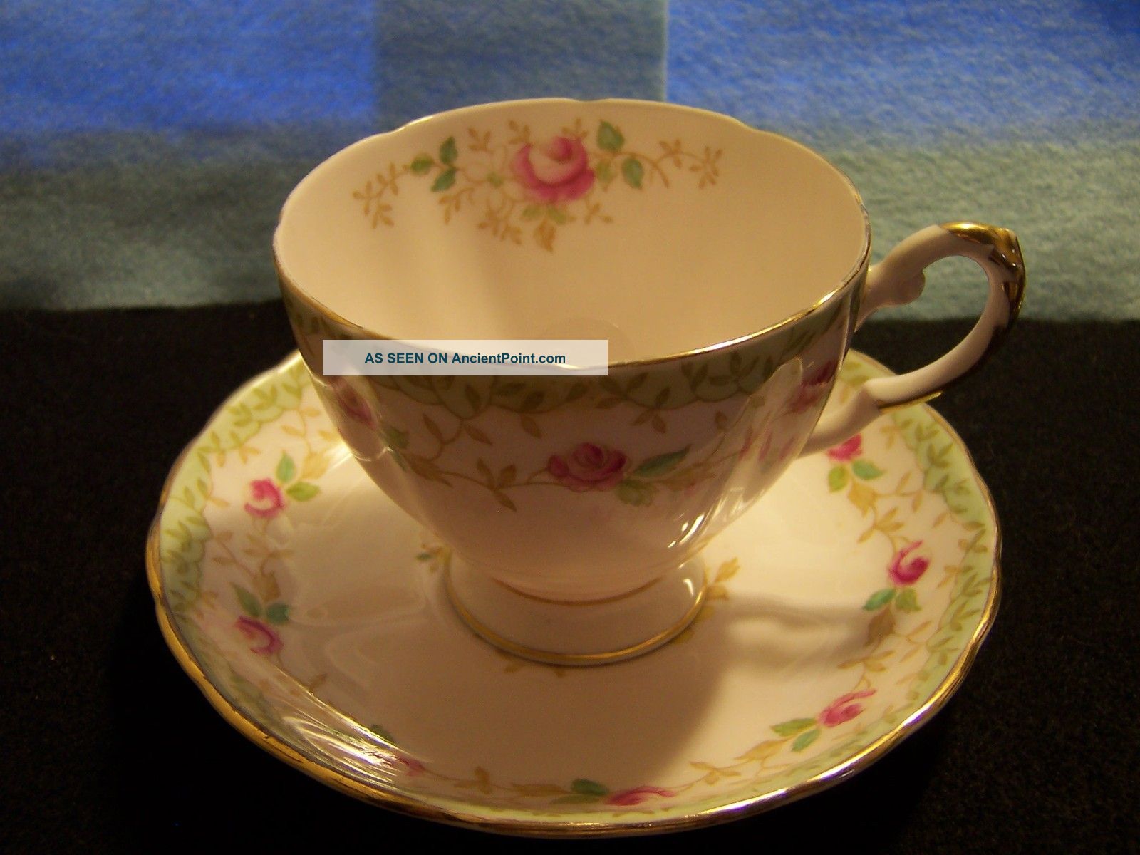Vintage English Cup And Saucer - Tuscan Plant Cups & Saucers photo