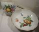 Antique Meissen Porcelain Duo Coffee Cup & Saucer Fruit Rose Cross Swords Cups & Saucers photo 10