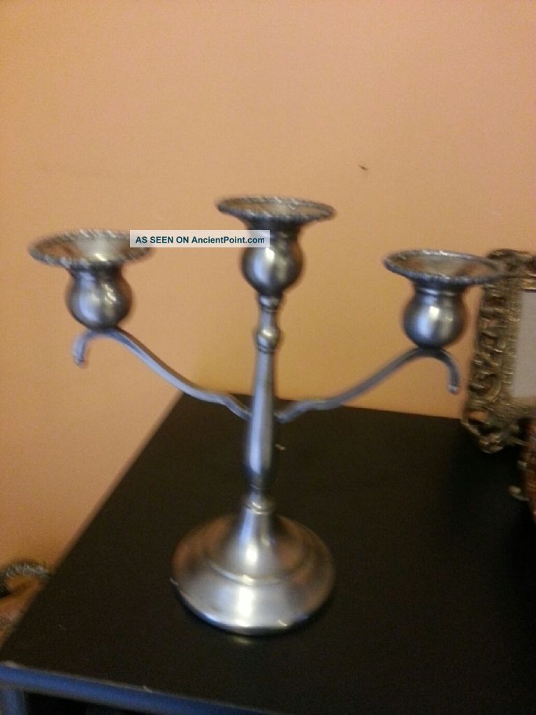 Antique 1940s Candelabra Metalware photo