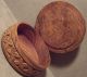 Extra Hand Crafted / Tooled Hard Wood Round Covered Shaving Soap Bowl Bowls photo 2
