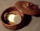 Extra Hand Crafted / Tooled Hard Wood Round Covered Shaving Soap Bowl Bowls photo 5