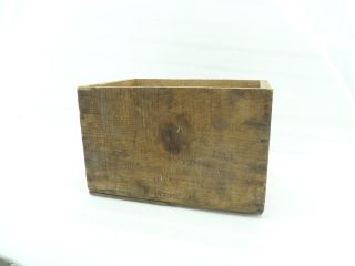 Vintage Antique Wood Box Military Army Maine Meat Food Box Rare photo