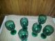 Carnival Glass Pitcher With Set Of 6 Green Glasses Pitchers photo 2