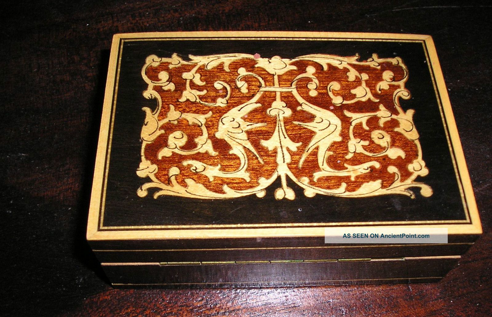 Small Italian Inlaid Box Exotic Woods Inlay Italian Box Boxes photo