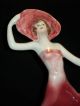 Antique Porcelain Art Deco Flapper Lady Dancer Figurine Half Doll Rel Figure Figurines photo 6