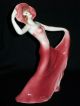 Antique Porcelain Art Deco Flapper Lady Dancer Figurine Half Doll Rel Figure Figurines photo 8