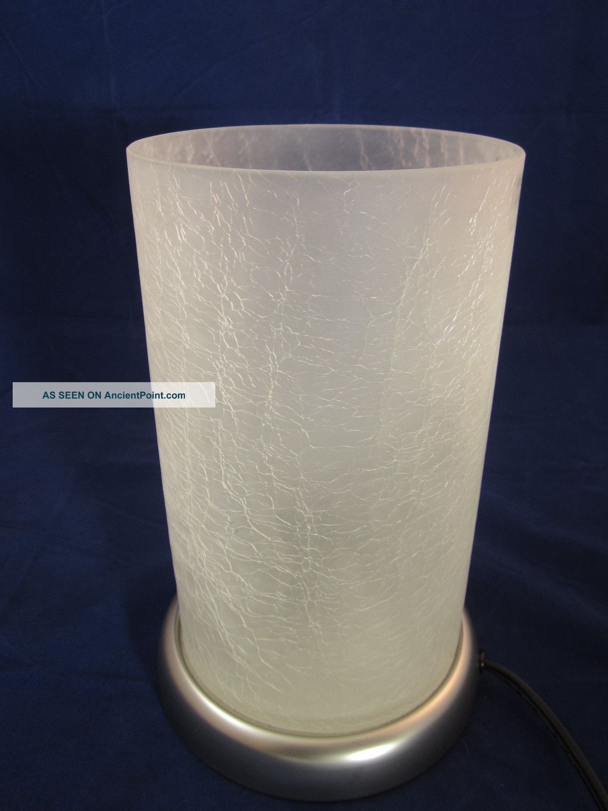 Accent Lamp With Crackle Glass – Brushed Nickel Finish Lamps photo