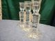Three Vintage German Crystal.  Pin Wheel Design Candle Stick Holders ( Candle Holders photo 3