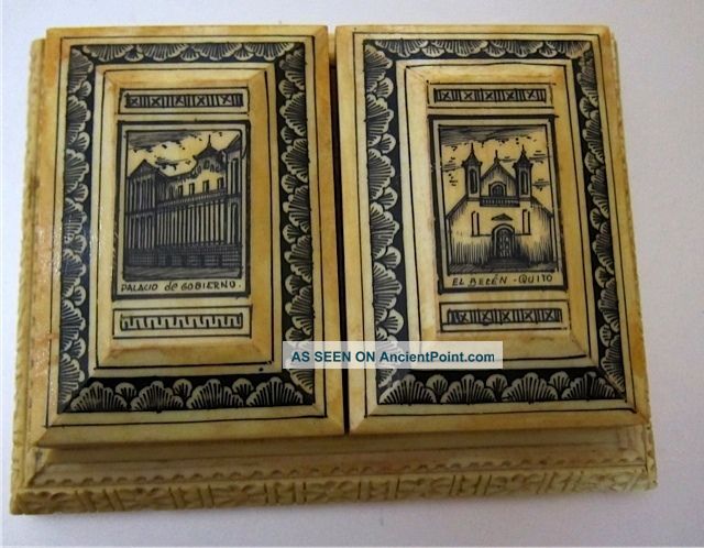Inlaid Ivorine Cigarrette Box From Ecuador Boxes photo