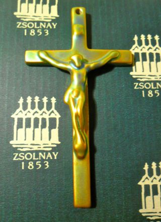 Zsolnay Eosin Cross - Made In Hungary - New With Box photo