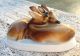 Zsolnay Porcelain Deer Couple Figurine,  Hand - Painted,  Made In Hungary Figurines photo 1