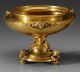 Pr Christofle Gold Gilt Bronze Dolphin Pedestal Footed Bowl Centerpiece Compotes Metalware photo 2