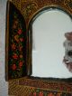 Papier Mache And Wood Mirror,  Very Detailed Work,  Iran (persia),  Miniature Work Mirrors photo 2