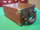 Antique Leather Over Wood Instrument Case / Box Boxes photo 9