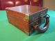 Antique Leather Over Wood Instrument Case / Box Boxes photo 1